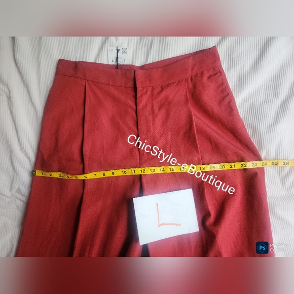 Zara Set Double-Breasted Strapless Top XXL + Double Pleat Pants L Zw Collection - Picture 9 of 16